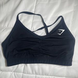 Gymshark ruched sport bra |BLK